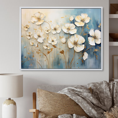 " Elegant Beige Buttercups Meadow "
