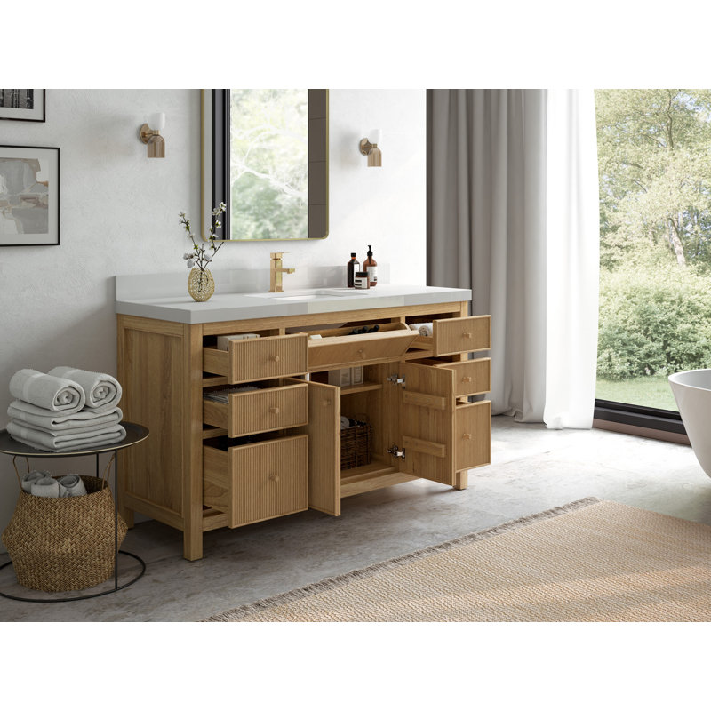 Ensemble de meuble-lavabo simple 60 po Sonoma, Calacatta Laza