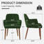 Chaise d'appoint rembourrée en bois massif avec accoudoirs-421144649