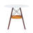 31.5-Inch Diameter Circular Dining Table, White MDF Vacuum Formed Tabletop, Walnut Solid Wood Legs, With Suspended Woven Storage Basket Structure. A Casual Coffee Table Suitable For 2-4 People.-1939575663