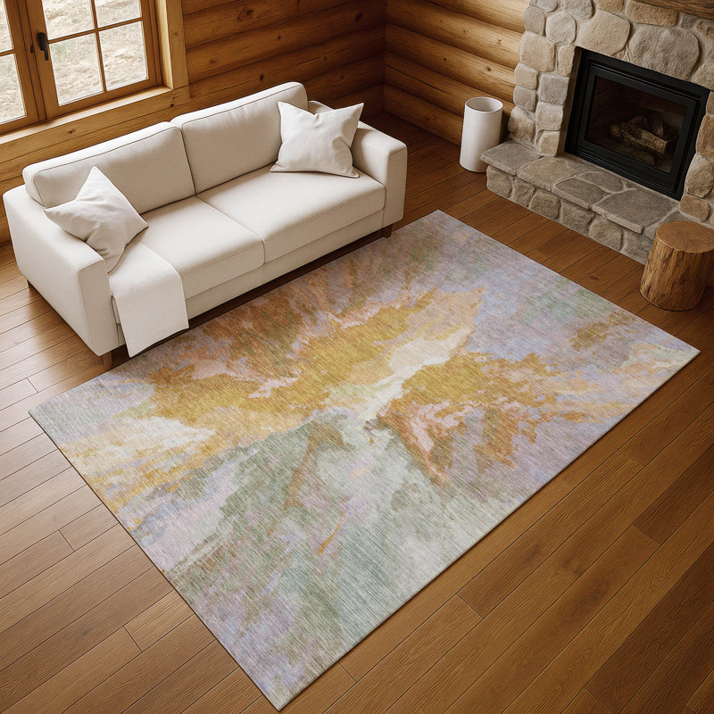 Premium Machine Washable Marasco AMF1632 Modern Rug, Rectangle 5' x 7'6"