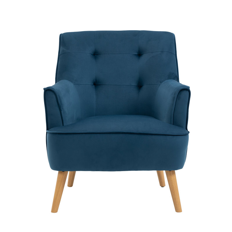 Khanna Upholstered Armchair, Navy