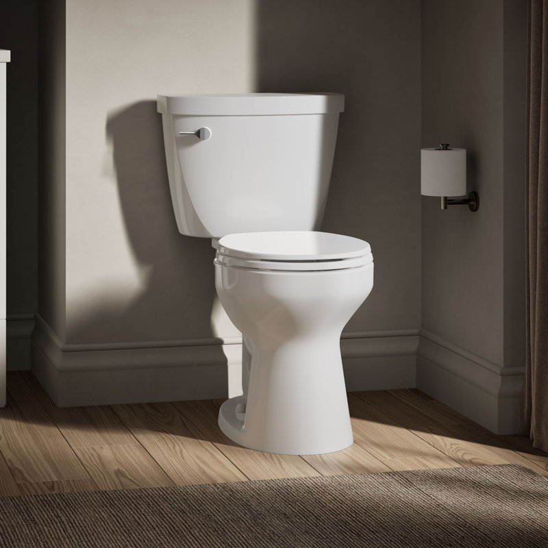Cimarron® Two-Piece Round-Front Toilet, 1.6 GPF, White
