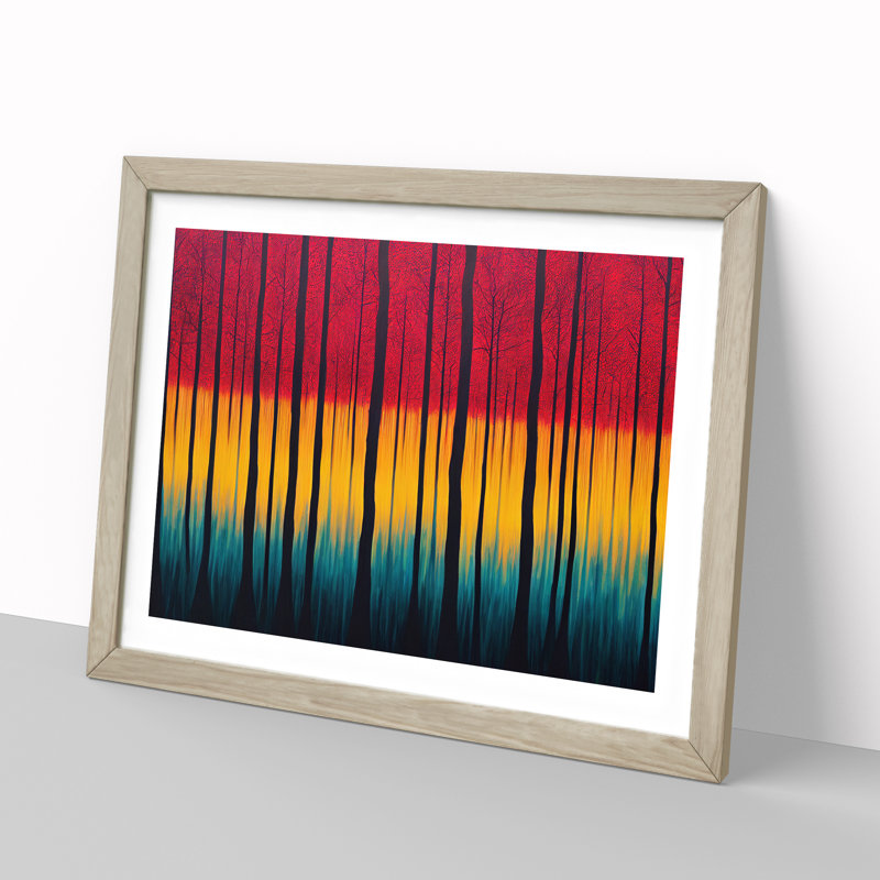 A Masterful Abstract Forest - Framed Print, 34cm H x 46cm W x 2cm D, Oak Framed