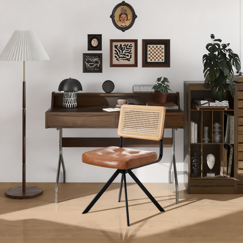 Fauteuil de travail pivotant moderne Markwart, Brun