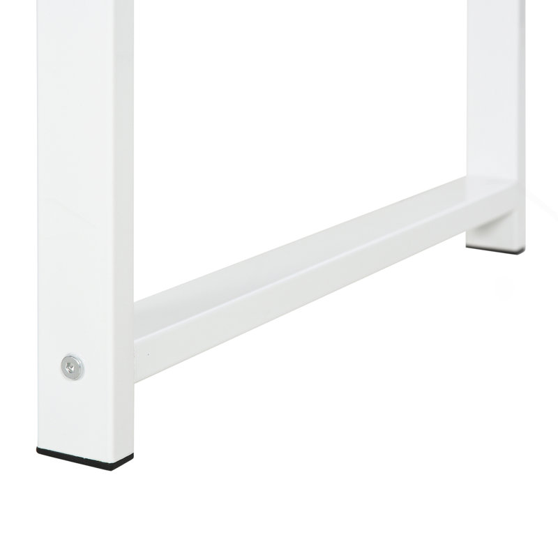 Bureau d'ordinateur 88 po pour 2 personnes avec tablettes de rangement 88 po