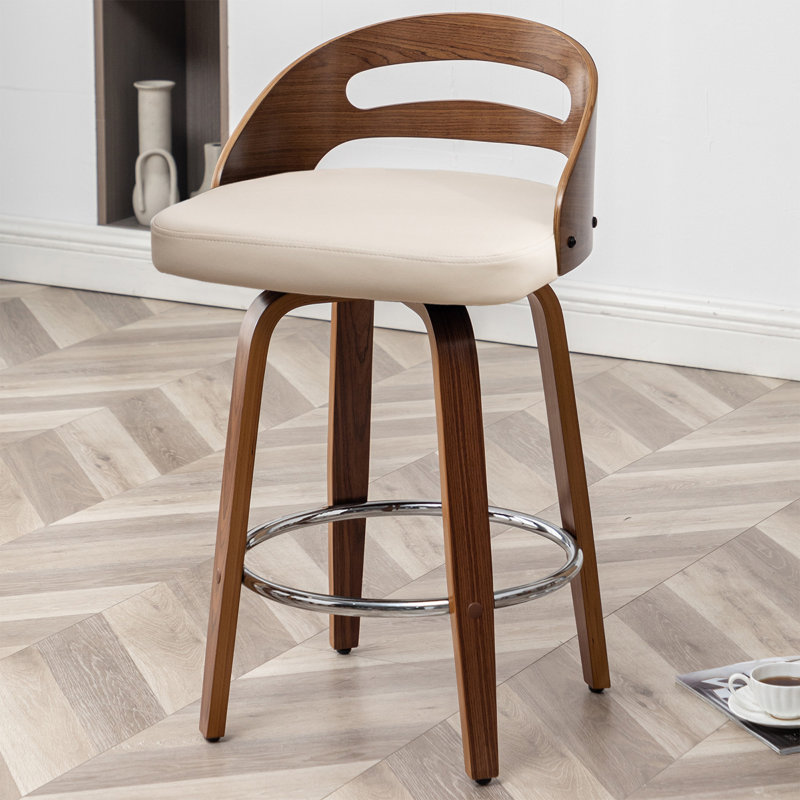 Mahtab Swivel Bar Stool, Beige, Counter Stool (66cm Seat Height)