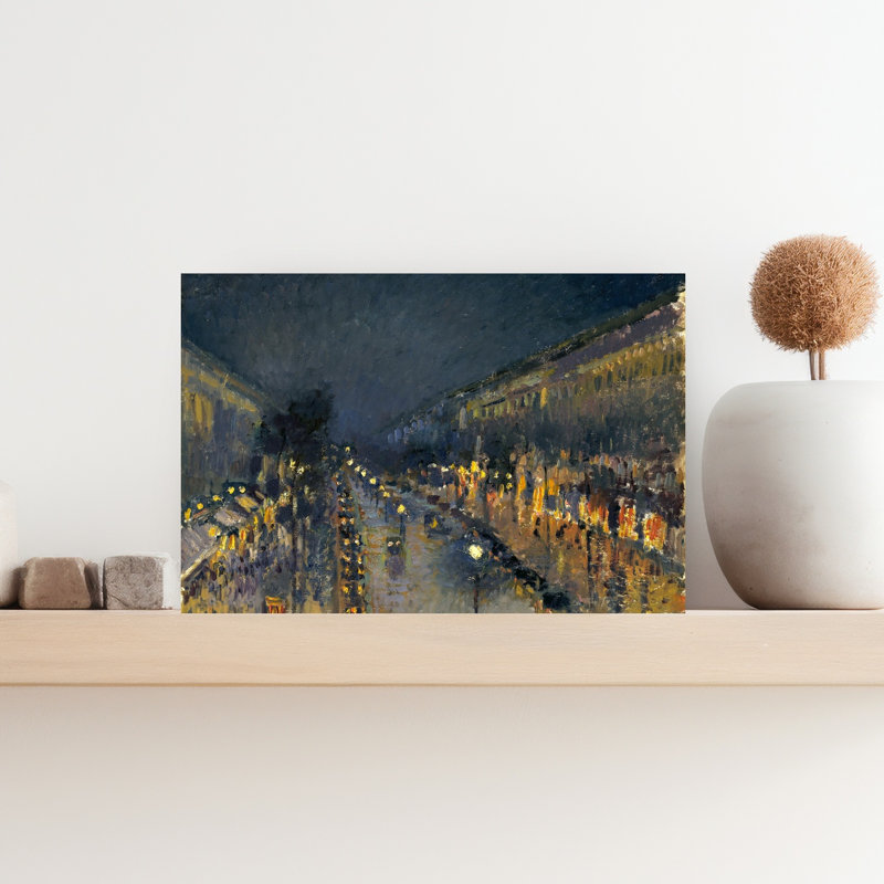 Montmartre At Night, 1897 Impressionist Abstract Contemporary City Architecture Wall Art Print - Print, 30.48cm H x 45.72cm W