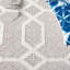 Tapis géométrique gris / ivoire en polypropylène tissé à la machine-246140782