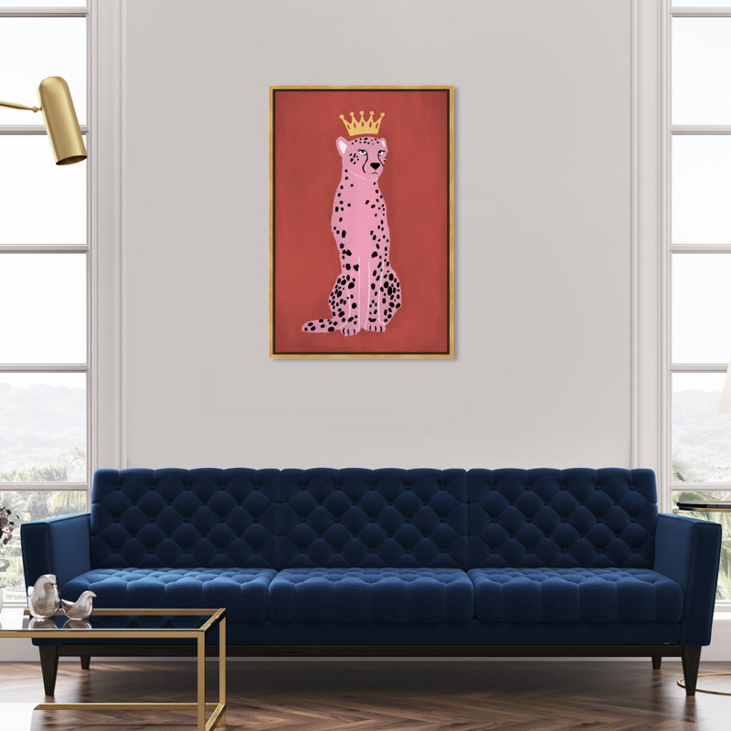 Wild Queen - impression sur toile, Encadrement doré, H 24 po x l 36 po