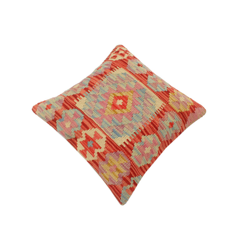 Coussin rustique en kilim tissé à la main Sayat