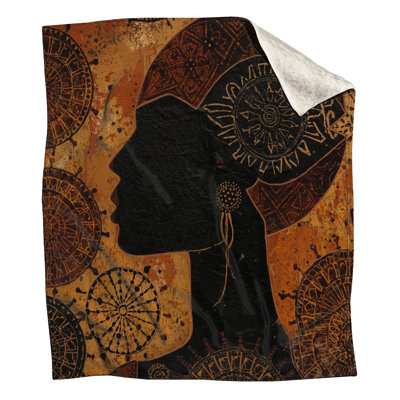 Couvertures de mandala silhouette africaine