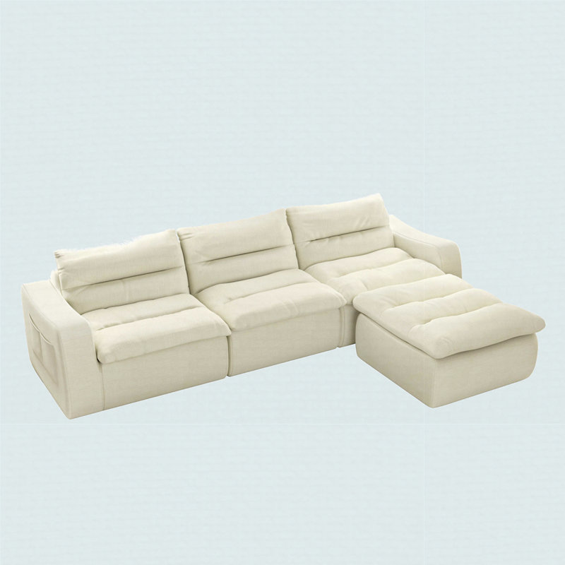 Canapé modulaire Grimpante de l 116,26 po, Tissu beige