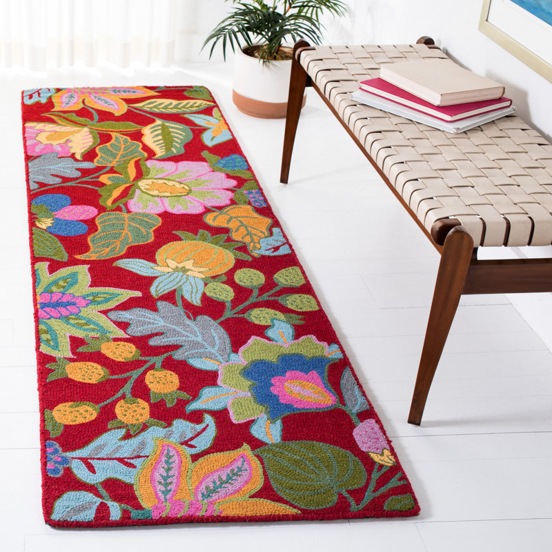 Arber Hand Tufted Wool Floral Rug, Runner 2'3" x 8'