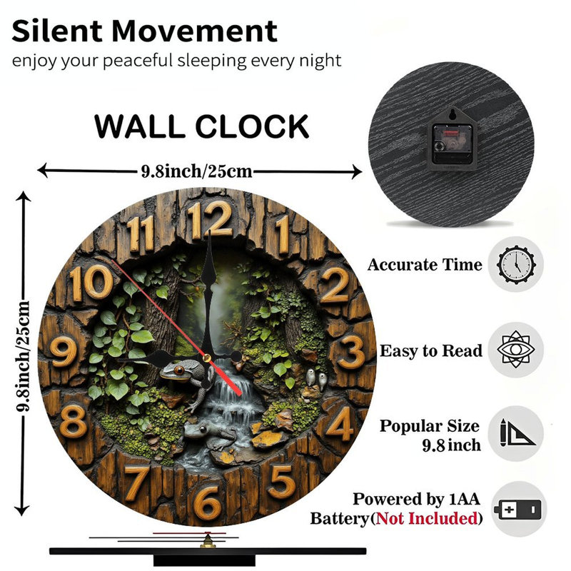 Horloge murale en bois