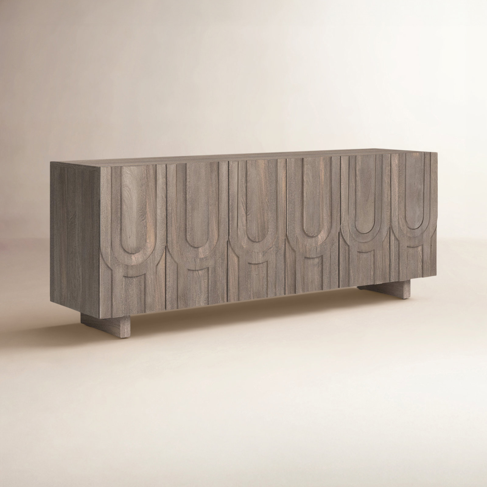 Soraya 72'' Media Console, Aged Gray