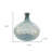 13" Light Blue Hammered Glass Table Vase