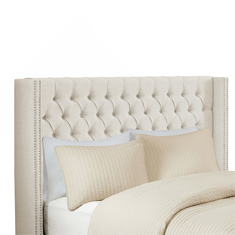 Tête de lit tapissier crème grand, Crème, crème