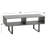 Slate Concrete Media Table with Iron Base-1564806100