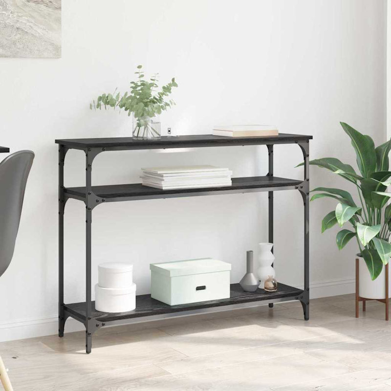 Console Table, Black Oak, 75cm H x 100cm W x 29cm D
