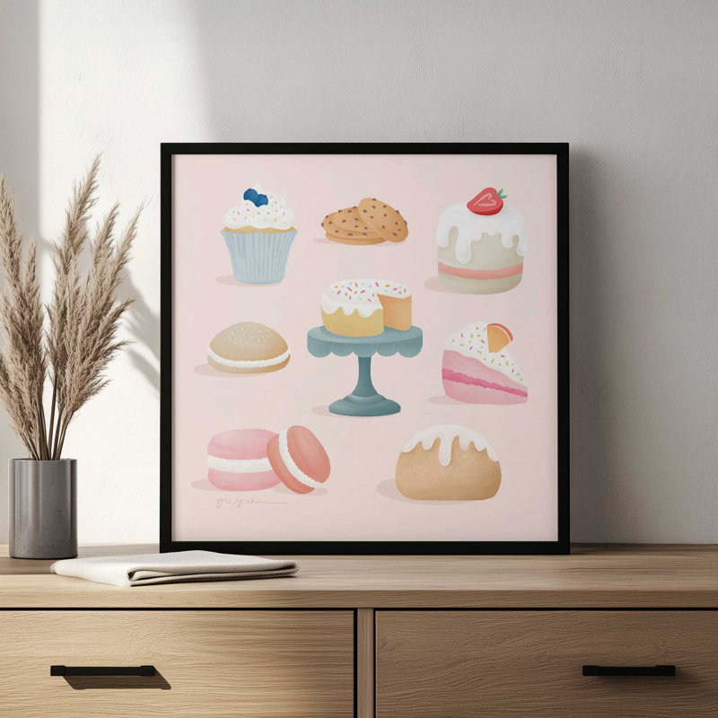 «Bake Shop II» par Gia Graham, reproduction d'art, H 36 po x l 36 po, Noir