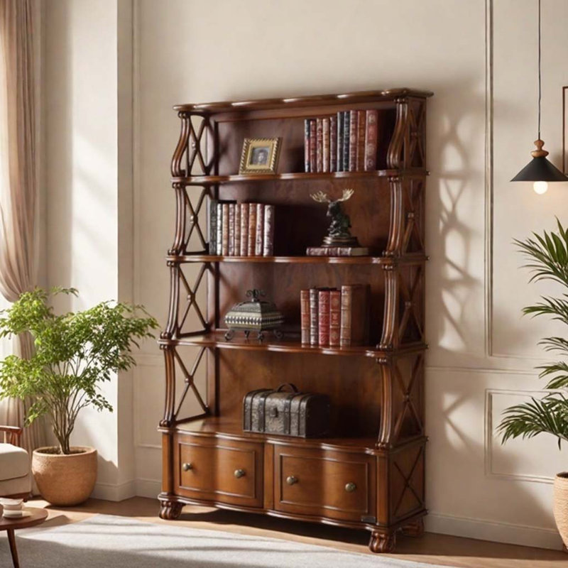 Vintage Solid Wood Multi-Layer Bookcase
