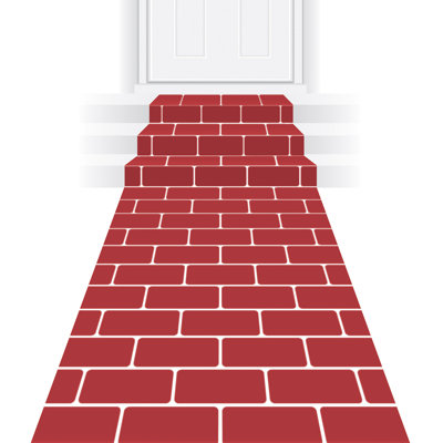 Tapis de couloir rouge brique - 24 po - paquet de 6