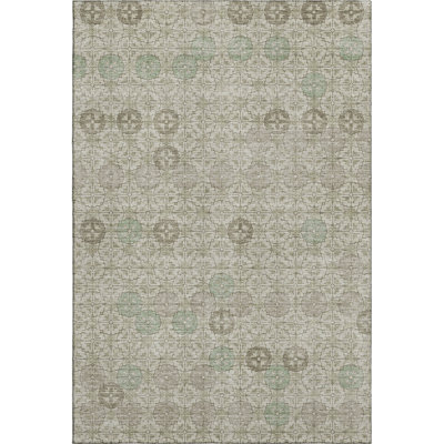 Premium Machine Washable Xamiera AMF1855 Geometric Rug