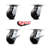4 Piece Rubber on Steel Caster Set