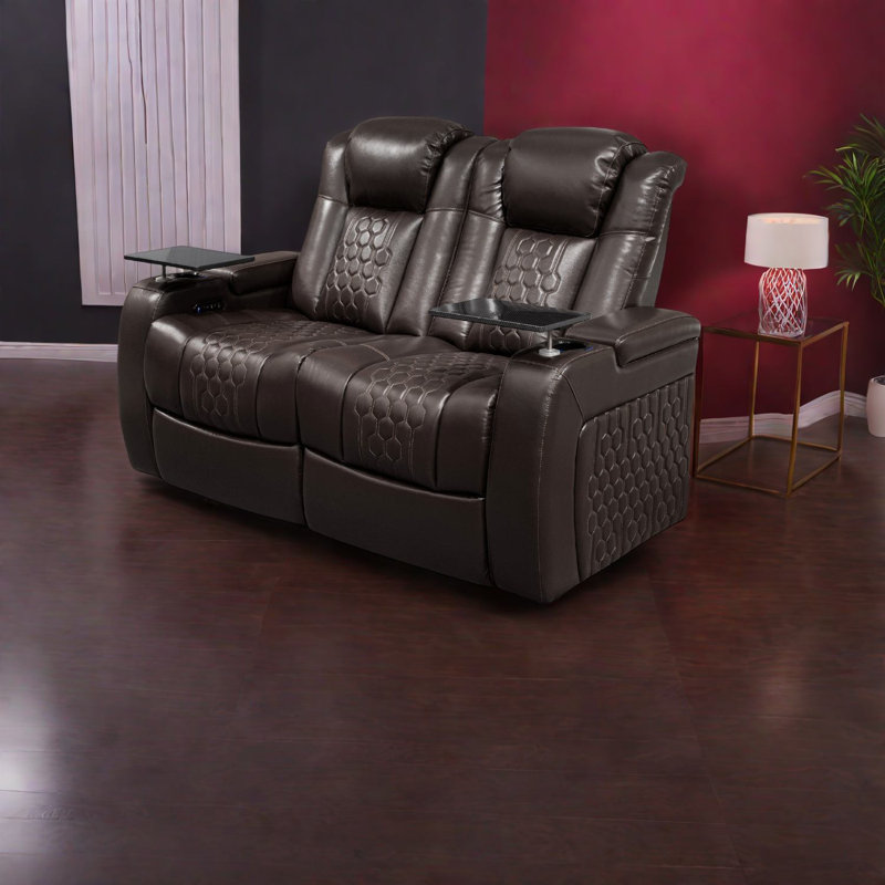 Fauteuils inclinables réglables avec chargement intelligent, cuir véritable, usage domestique moderne