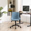 Fauteuil de bureau pivotant sans accoudoirs en similicuir rembourré et imperméable-938714780