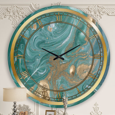 Horloge murale Glam Nature et or