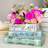 Creative Book Shaped Ceramic Planter: Embellished with Flowers, Highlights for Home & Office Decor - Housewarming Surprise for Book Lovers