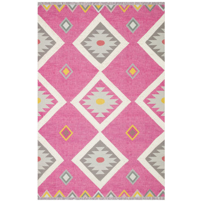 Tapis intérieur / extérieur rectangulaire en coton Iyleen