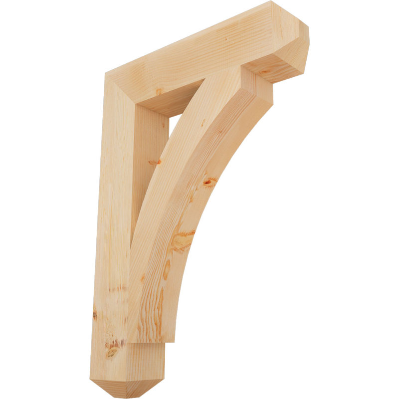 Thorton Craftsman Bracket, Douglas Fir (Smooth), 40" H x 6" W x 28" D