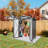 Gray 5x3 Ft Metal Outdoor Storage Shed With Lockable Door, Waterproof And Wind - , Ideal For Garden Tools Sports Equipment, Modern Look