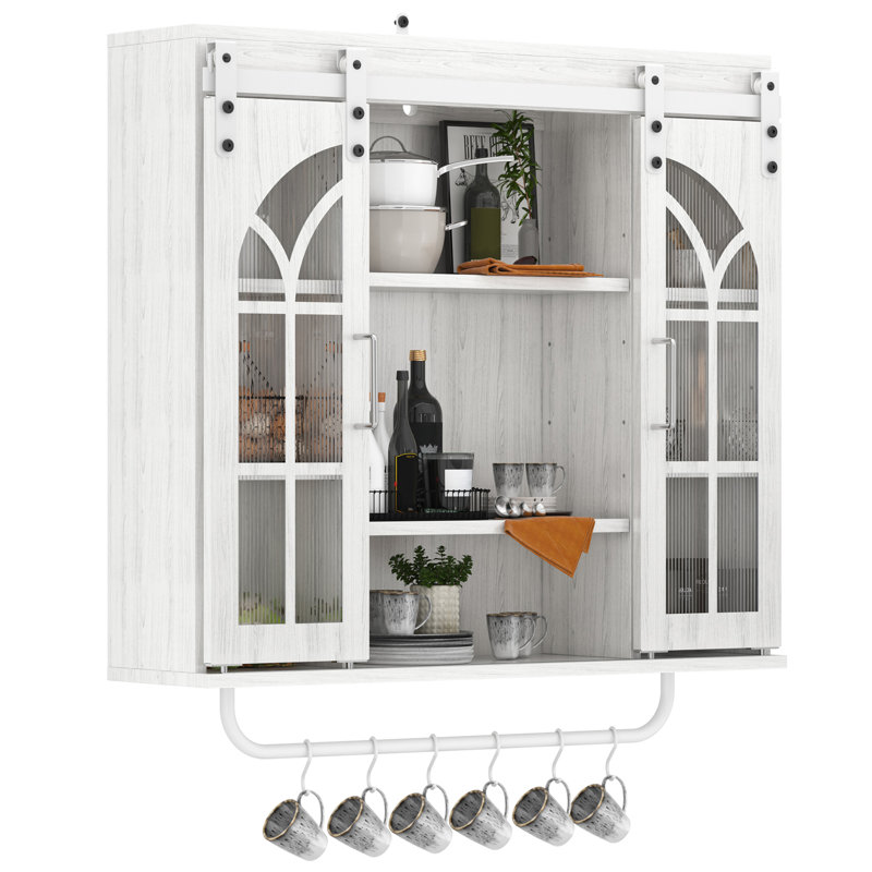 Armoire de rangement murale en bois rustique