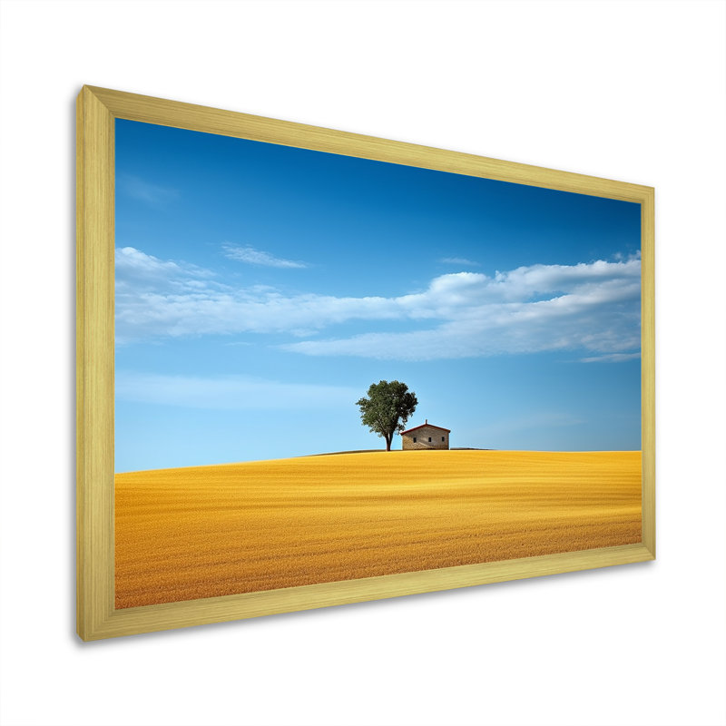 Minimalisme, campagne II, impression sur toile, Cadre doré simple, H 30 po x l 40 po x P 1,5 po