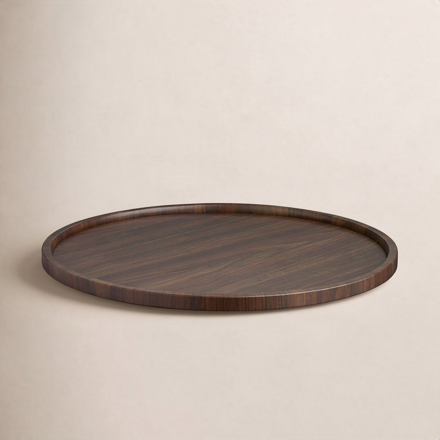 Hulme Round Vinyl Platter, Walnut