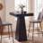 39.96" Height Square Bar Table Small Dining Table With Wood Conical Base-126594106