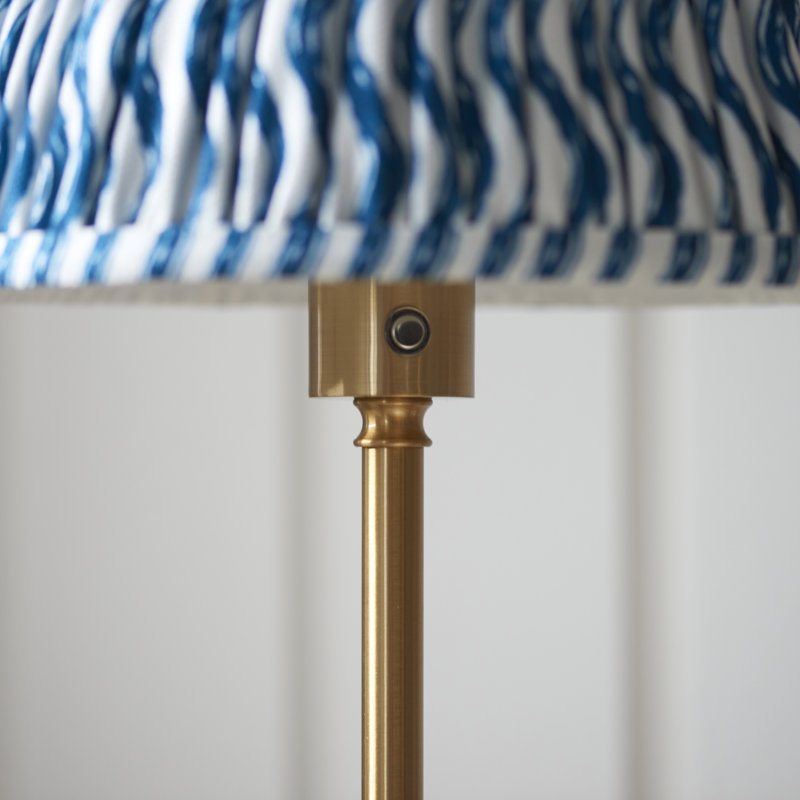 140cm Brushed LED Traditional Floor Lamp, Blue
