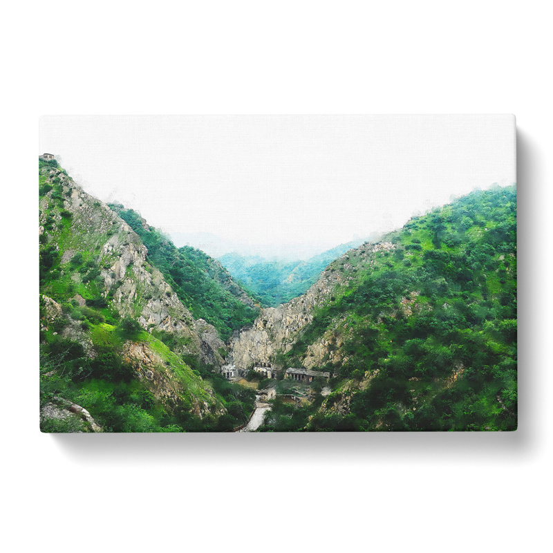 Mountain View In Jaipur India - Wrapped Canvas Print, 50cm H x 76cm W x 3cm D
