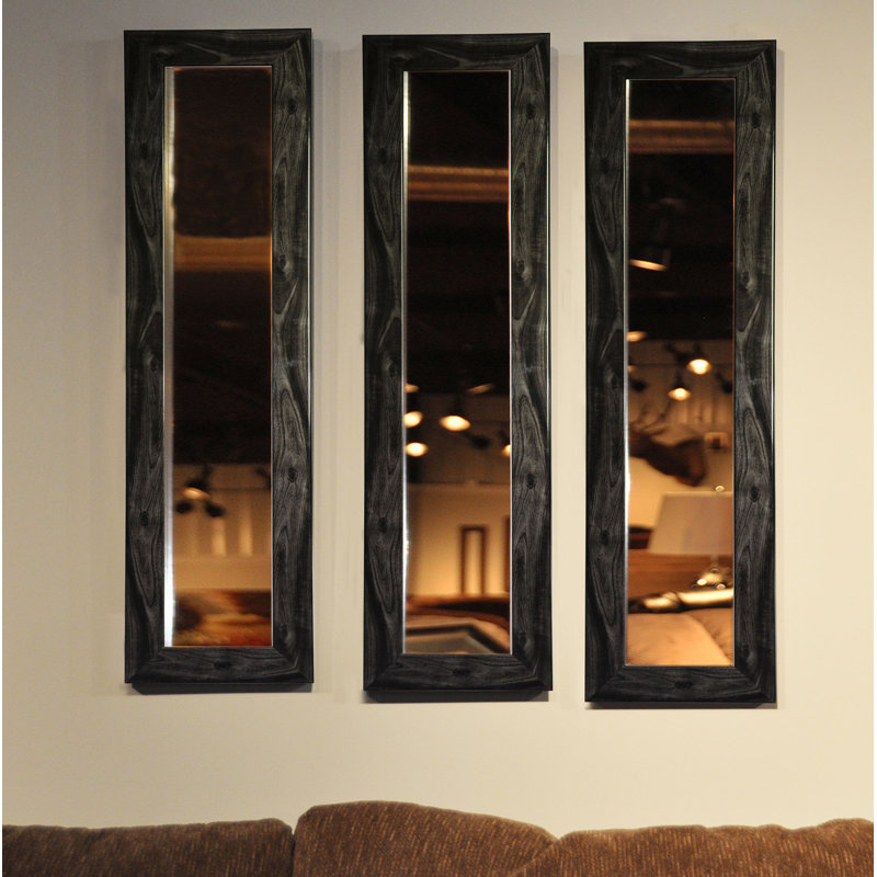 Trujillo Solid Wood Flat Wall Mirror, 23.5" H x 7.5" W