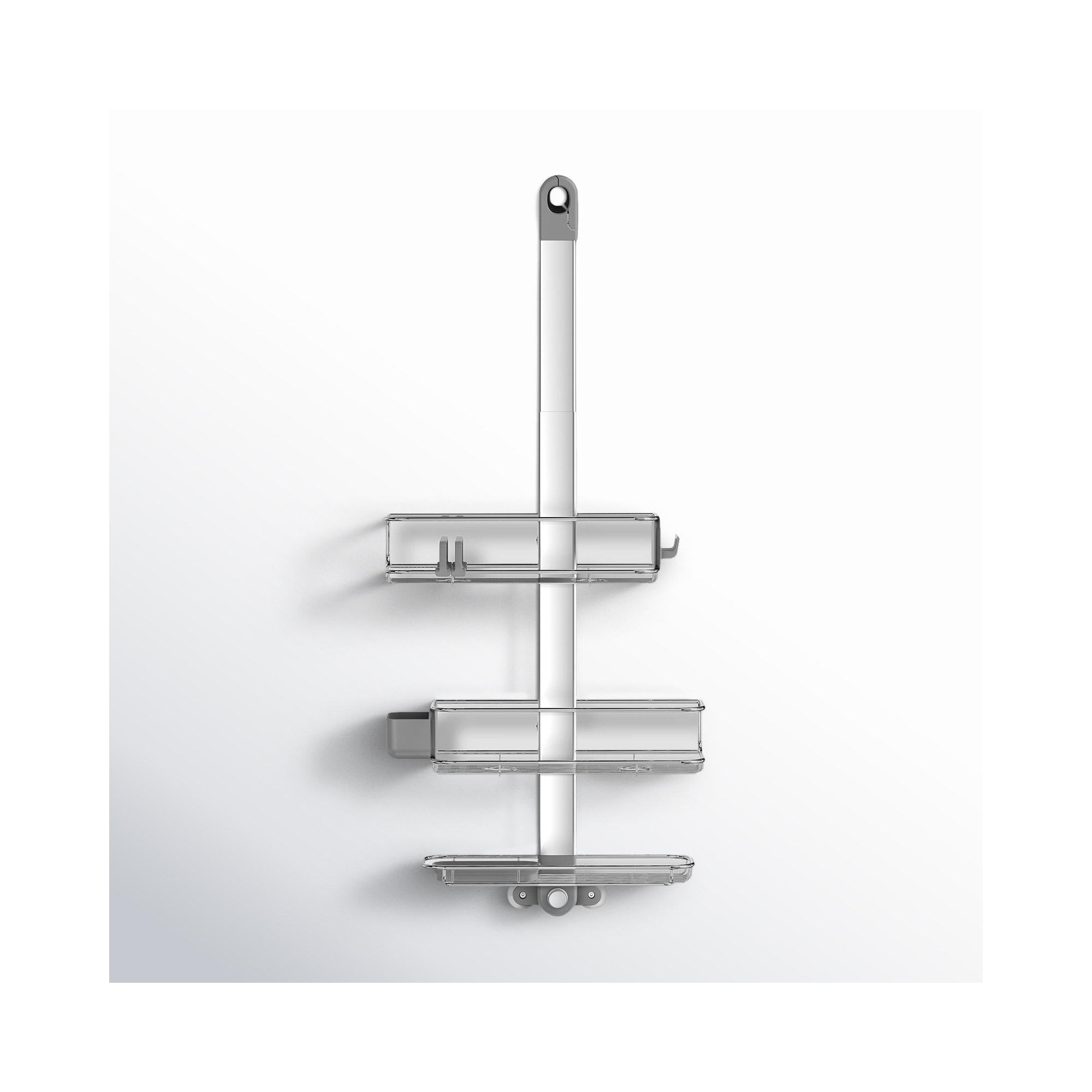 Simplehuman Adjustable Shower Caddy, Stainless Steel and Anodized Aluminum, Large