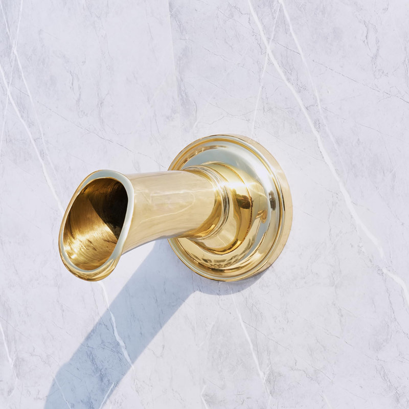 Solid Brass Made Exquisite Handcrafted Waterfall Spout for Landscape, Water Fountain Spout Scupper Luxury Decoration for Pools, Ponds, Water Walls