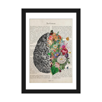 " Brain Art Flower Anatomy Print "