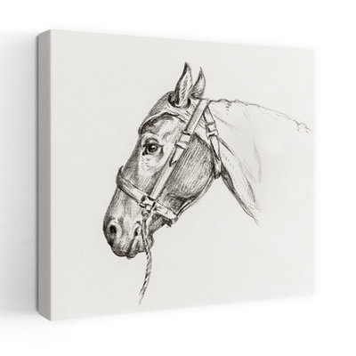 Tête de cheval, art mural rétro rétro