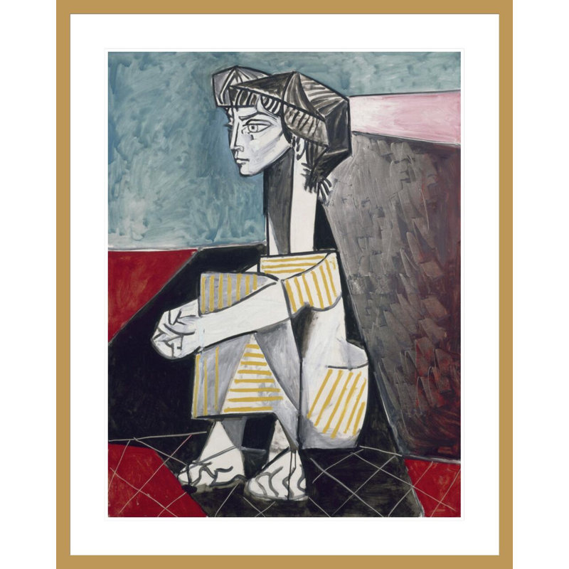 Jacqueline aux mains croisées par Jacqueline Picasso, H 41,5 po x l 33,28 po