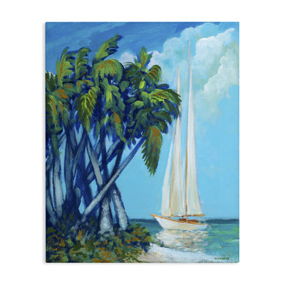 Sailboat & Twisted Palms Canvas, design by Dan Meneely