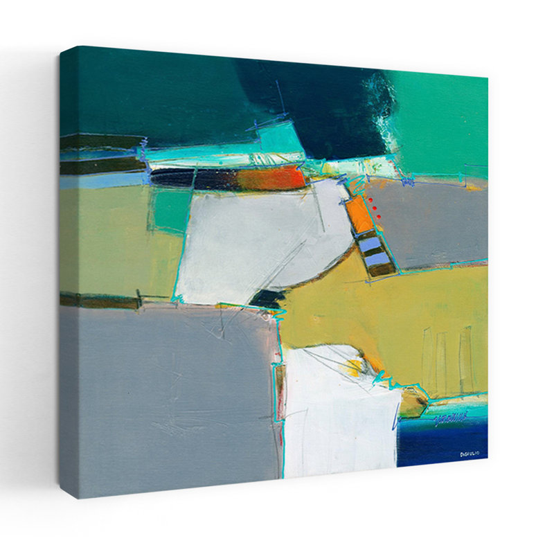 Raleigh, art contemporain abstrait, H 18 po x l 18 po